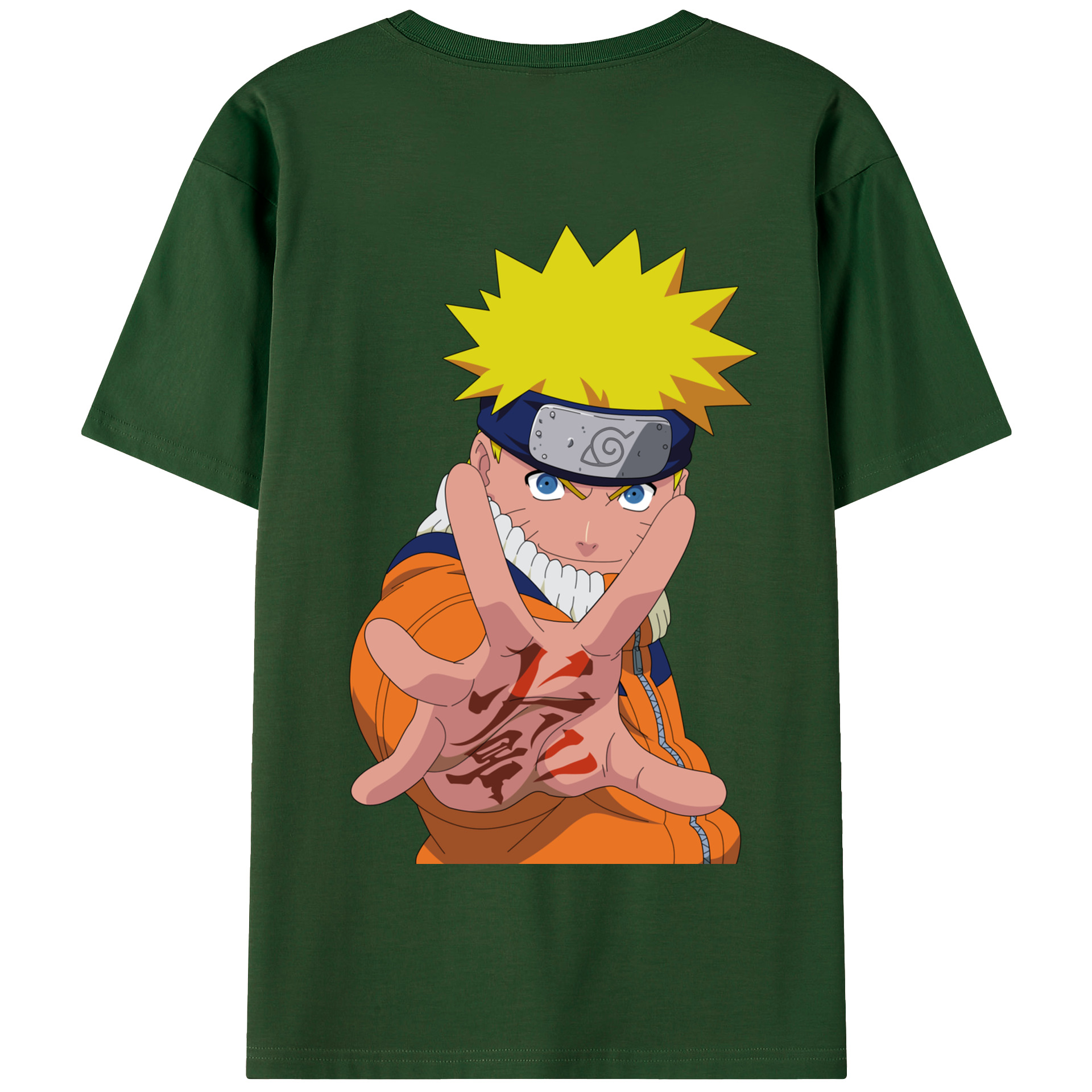 （画像用） NARUTO -ナルト- うずまき ナルト Uzumaki Naruto 綿100％半袖Tシャツ（背面プリント）